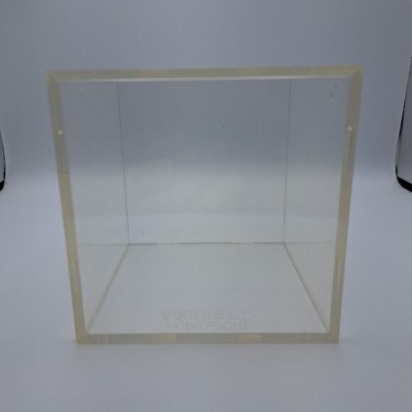 Sports Cubes Baseball Display Case 2-Piece Clear Acrylic Vintage Patent Pending - Picture 1 of 9